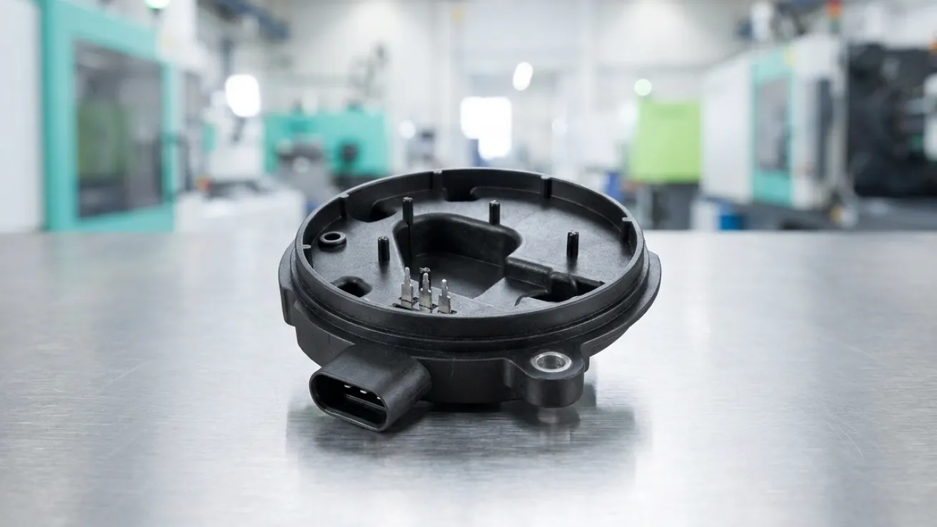 Anschlusssystem für Elektromotoren in Hausgeräten – Hybridbaugruppe mit Kontaktpins